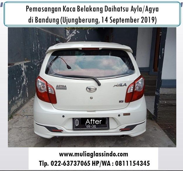 Kaca belakang agya ayla di bandung