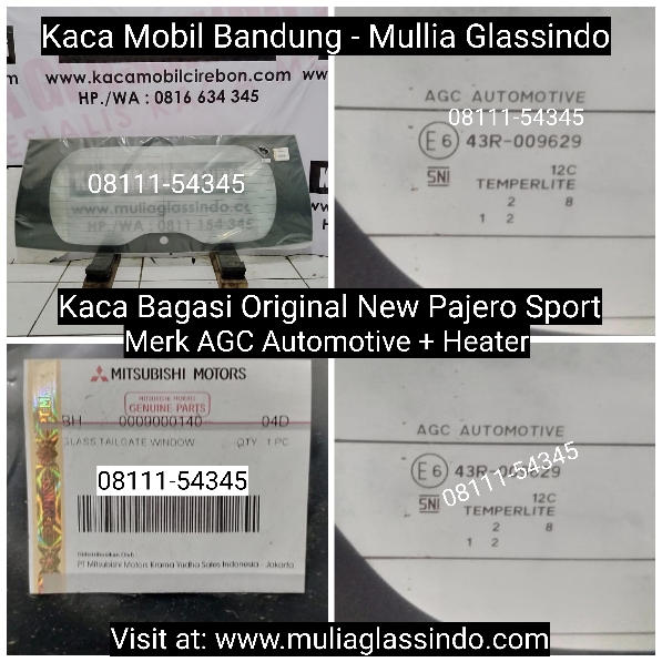 Jual Kaca Belakang Original Pajero Sport di Bandung Garut Sumedang Purwakarta Cianjur
