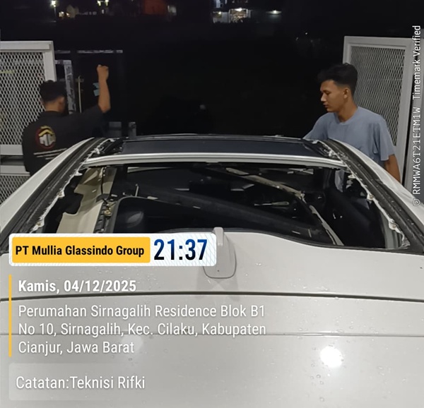 Penggantian Kaca Panoramik Honda HRV